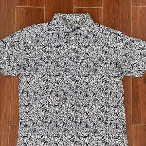 Southern Proper Navy and White Football Beverages Shirt